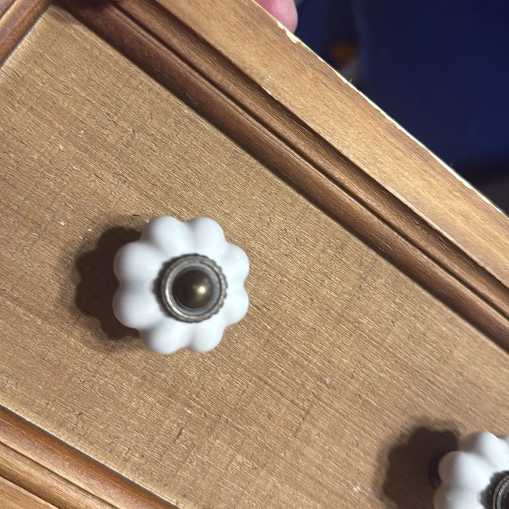 Wooden Wall Hook with ceramic “antique” knobs